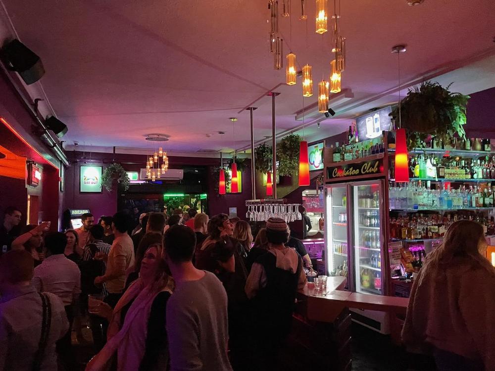 The upstairs bar is known as The Cockatoo Club and is the main gay space.
