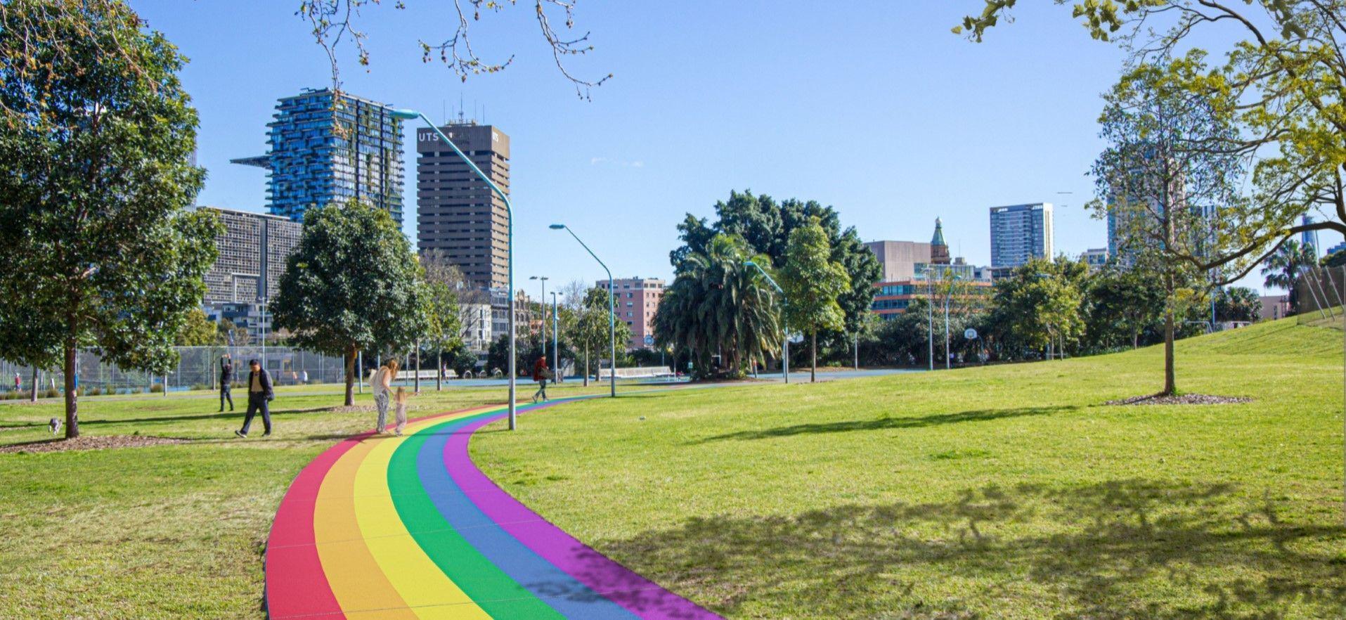 Rainbow Path to Commemorate Same-Sex Marriage Vote
